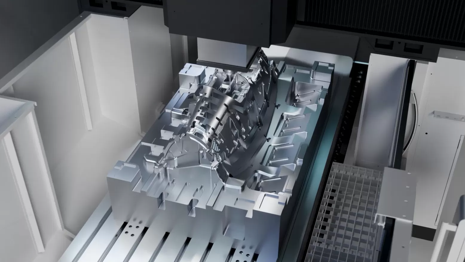 बढ़ी हुई कठोरता और स्थिरता के लिए तीन z-अक्ष (स्पिंडल हेडस्टॉक) विन्यास